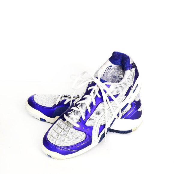 Asics Shoes - ASICS GEL BLADE 4 Indoor Sports Athletic Court Shoe Purple & White Size 9.5